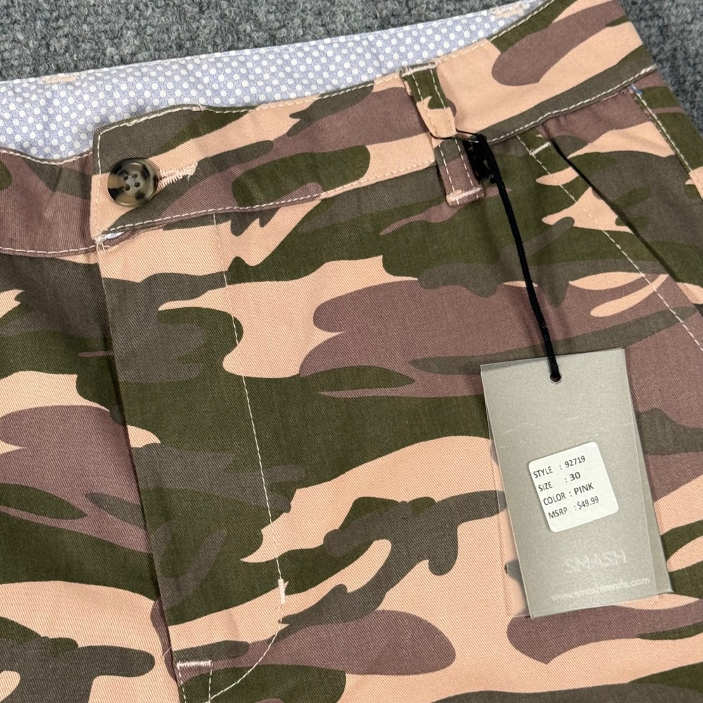 Smash Camo Shorts Casual Camouflage  Print Cotton Blend Size 30 Summer‎ NWT